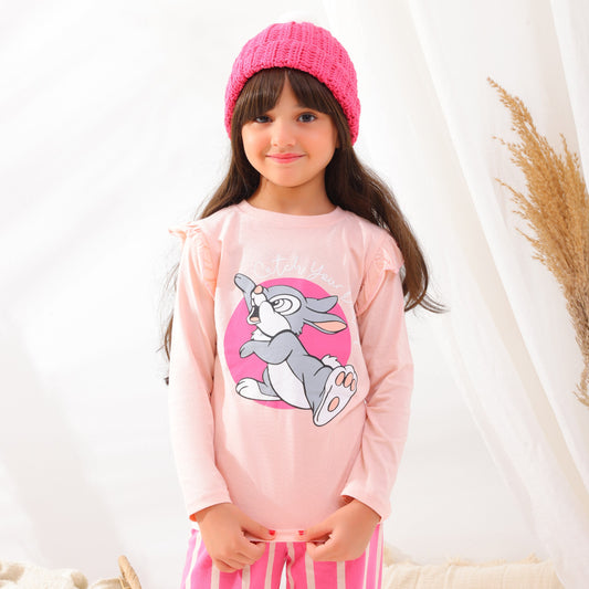 Girls’ Autumn Pajama Set – Bunny – 10821