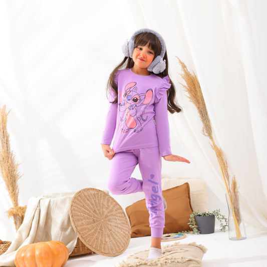 Girls’ Autumn Pajama Set – Angel – 10821