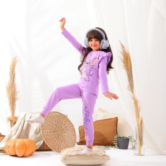 Girls’ Autumn Pajama Set – Angel – 10821