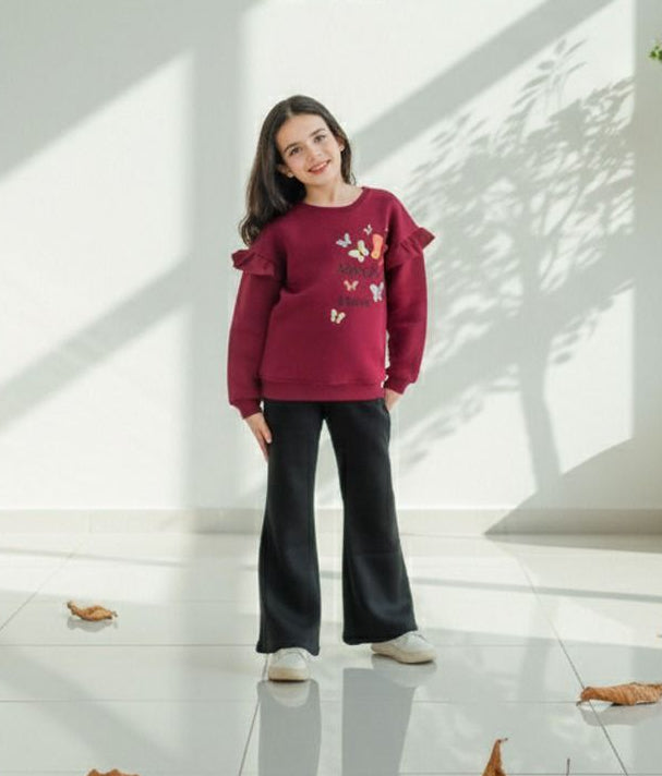 Girls' Winter Set - Burgundy - 10841