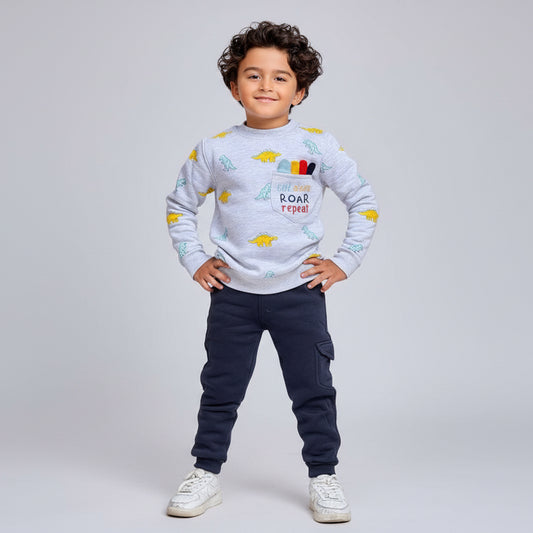 Boys' Winter Set - Dino - Cargo Pants - 10844