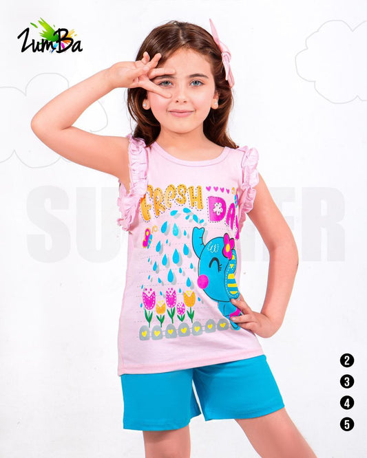 Girls’ Summer Pajama Set – Fresh – 791