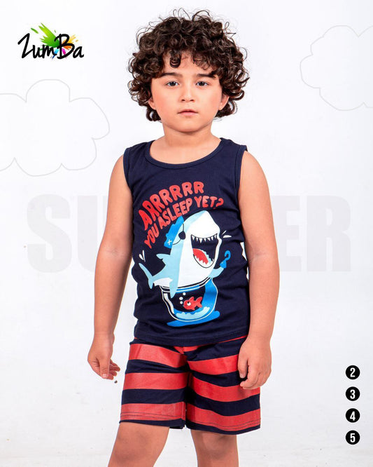 Boys’ Summer Pajama Set – Shark – 791