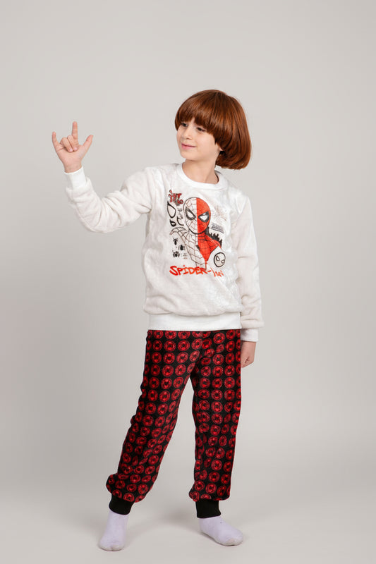 Boys' - Printed Polar - White SpiderMan - 10834