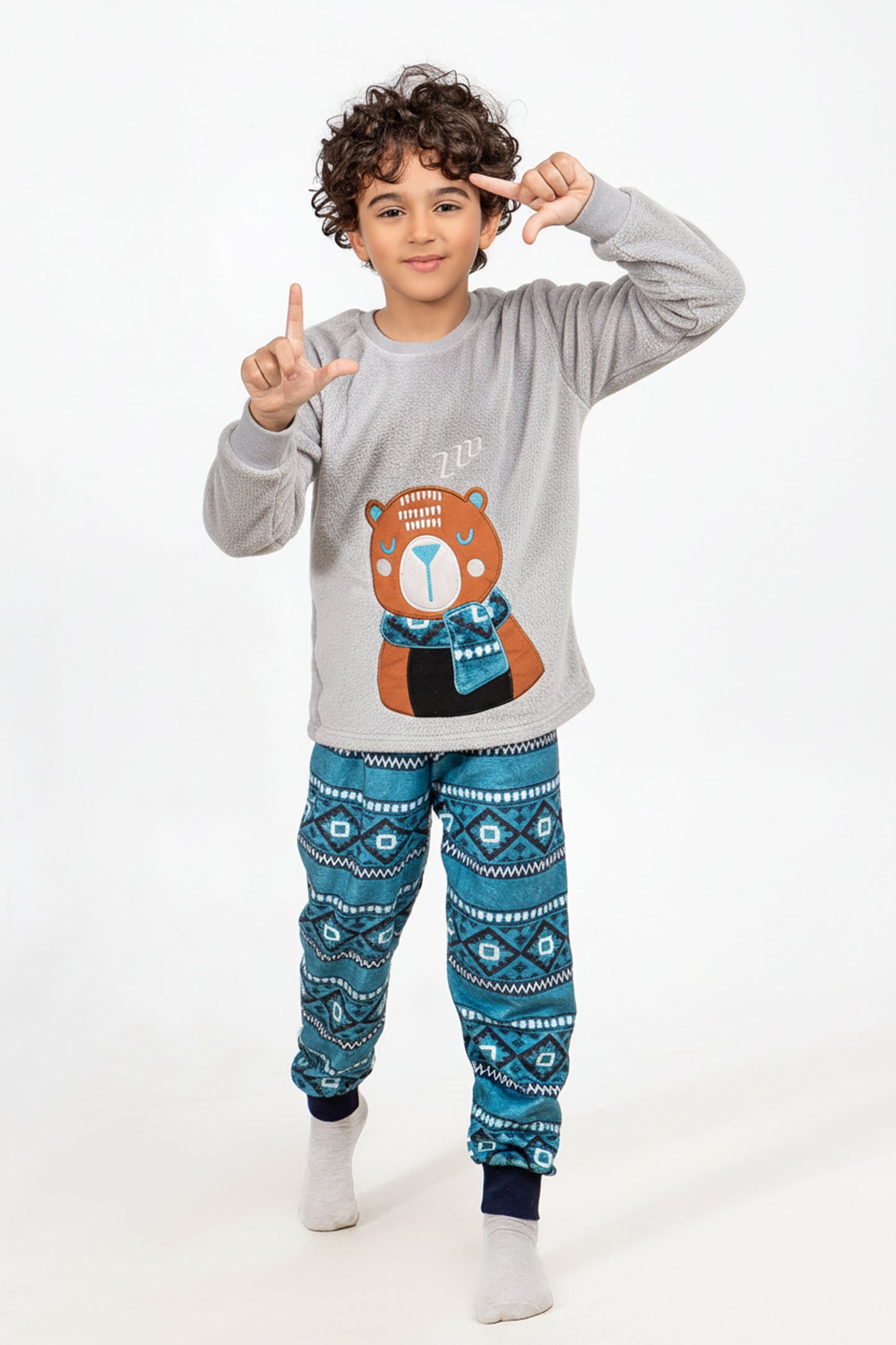 Boys' Polar Pajama – 3D Bear – 10828