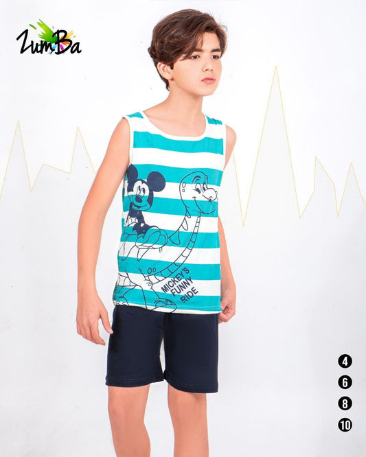 Boys’ Mickey Summer Pajama Set – Sleeveless – 792