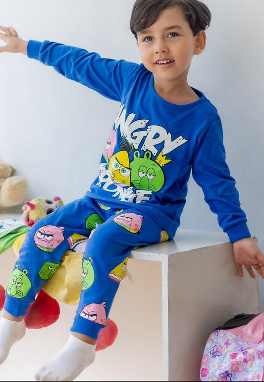 Boys’ Autumn Pjs – Blue Angry Bird – 10850