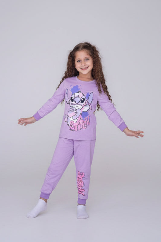 Girls’ Autumn Pjs – Purple Stitch – 10850