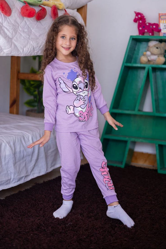 Girls’ Autumn Pjs – Purple Stitch – 10850