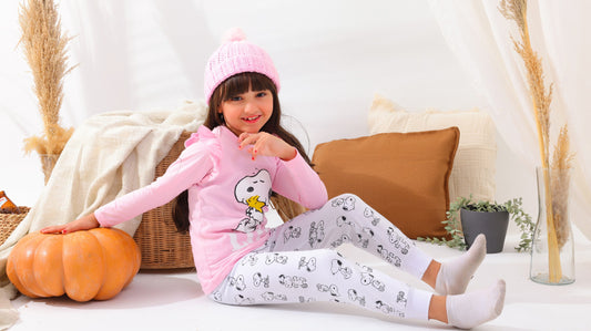 Girls’ Autumn Pajama Set – Snoopy – 10821