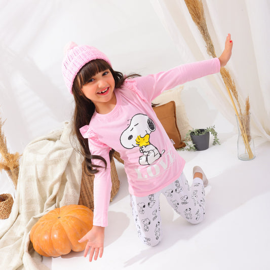 Girls’ Autumn Pajama Set – Snoopy – 10821