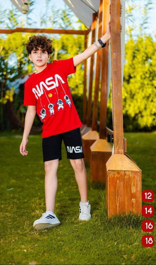 Boys’ Summer Set – Red NASA – 10813