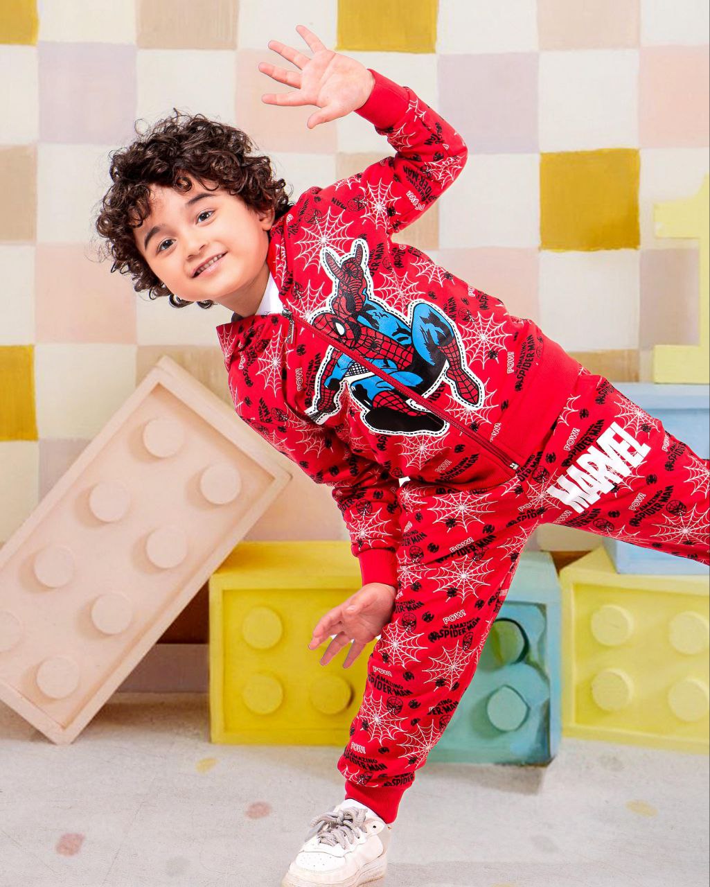 Boys' Autumn 3-Pcs Set – Red Spiderman – 10849