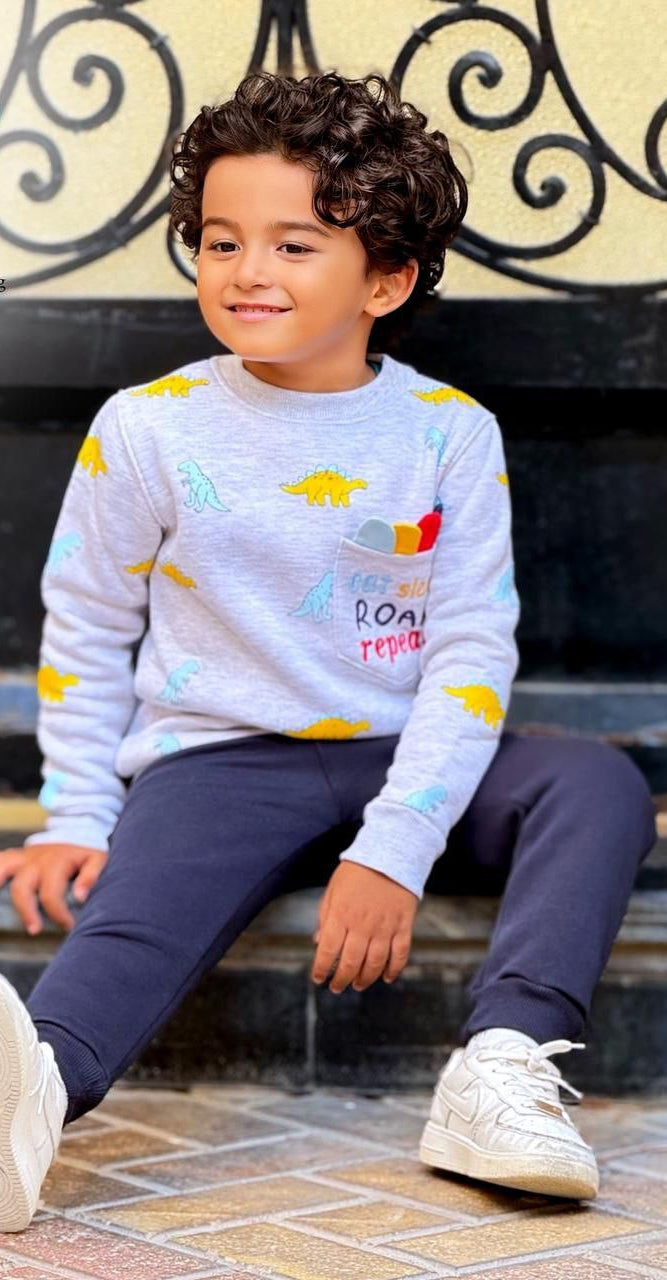 Boys' Winter Set - Dino - Cargo Pants - 10844