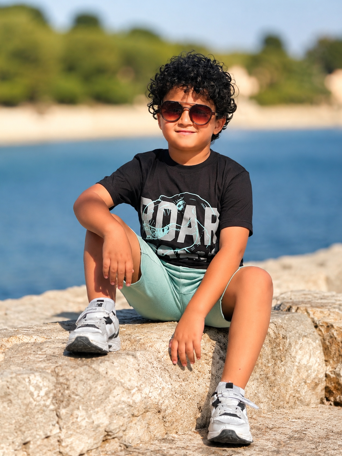 Boys’ Summer Set – Black Dino – 10861
