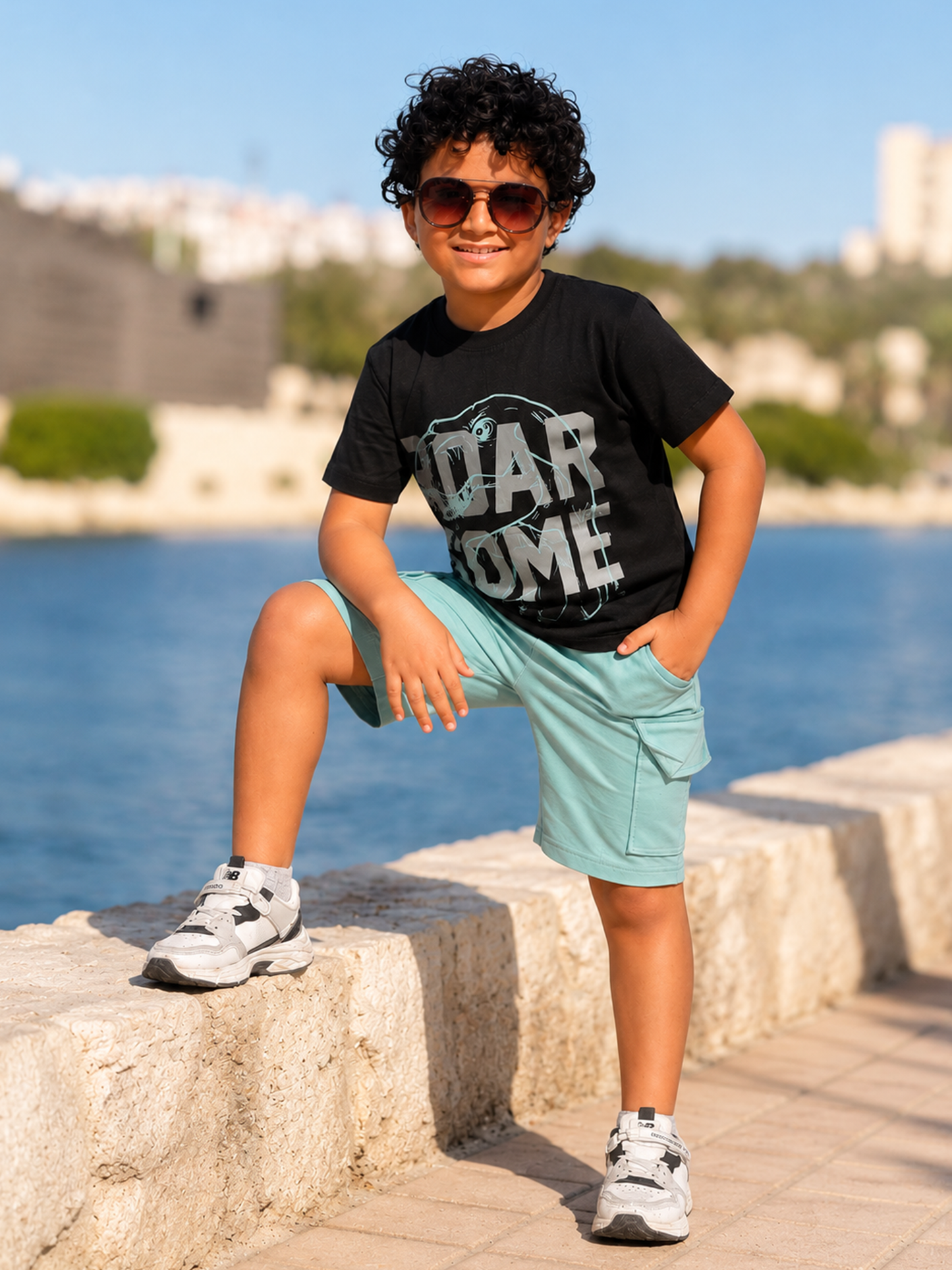 Boys’ Summer Set – Black Dino – 10861