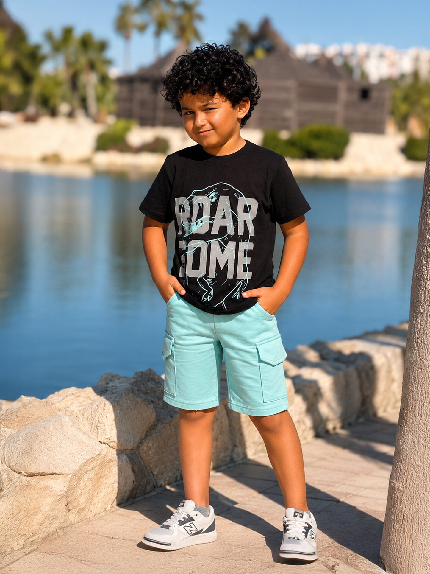 Boys’ Summer Set – Black Dino – 10861