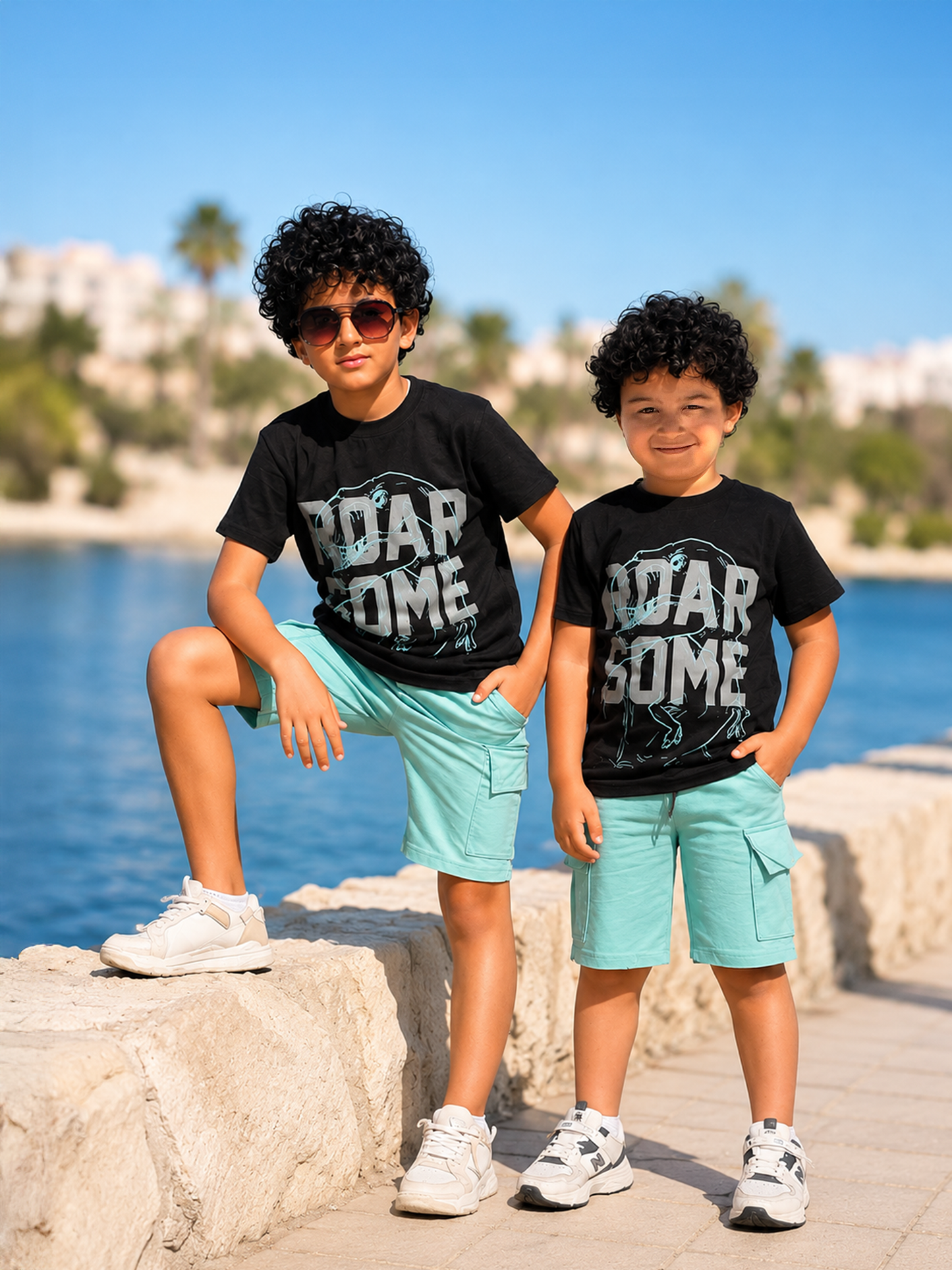 Boys’ Summer Set – Black Dino – 10861