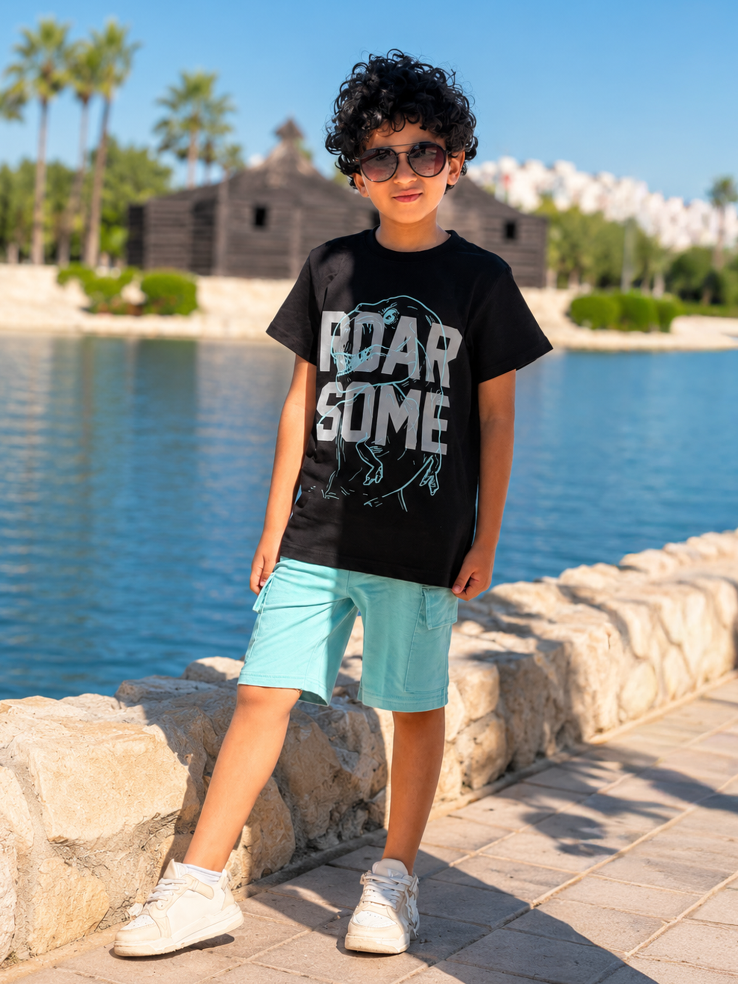 Boys’ Summer Set – Black Dino – 10861