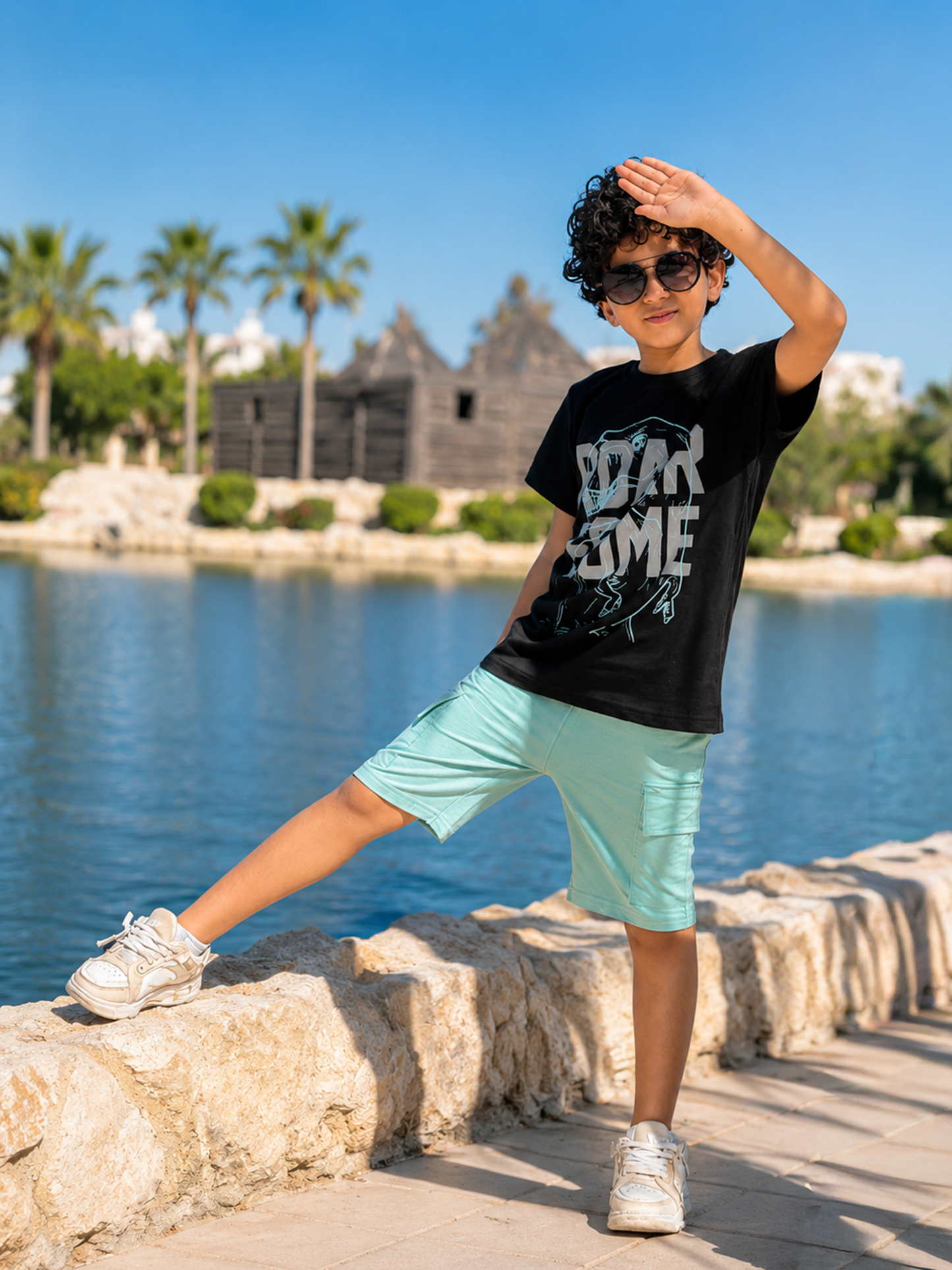 Boys’ Summer Set – Black Dino – 10861