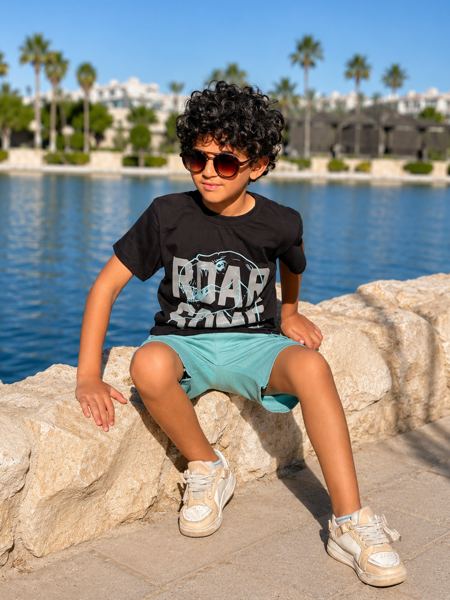 Boys’ Summer Set – Black Dino – 10861