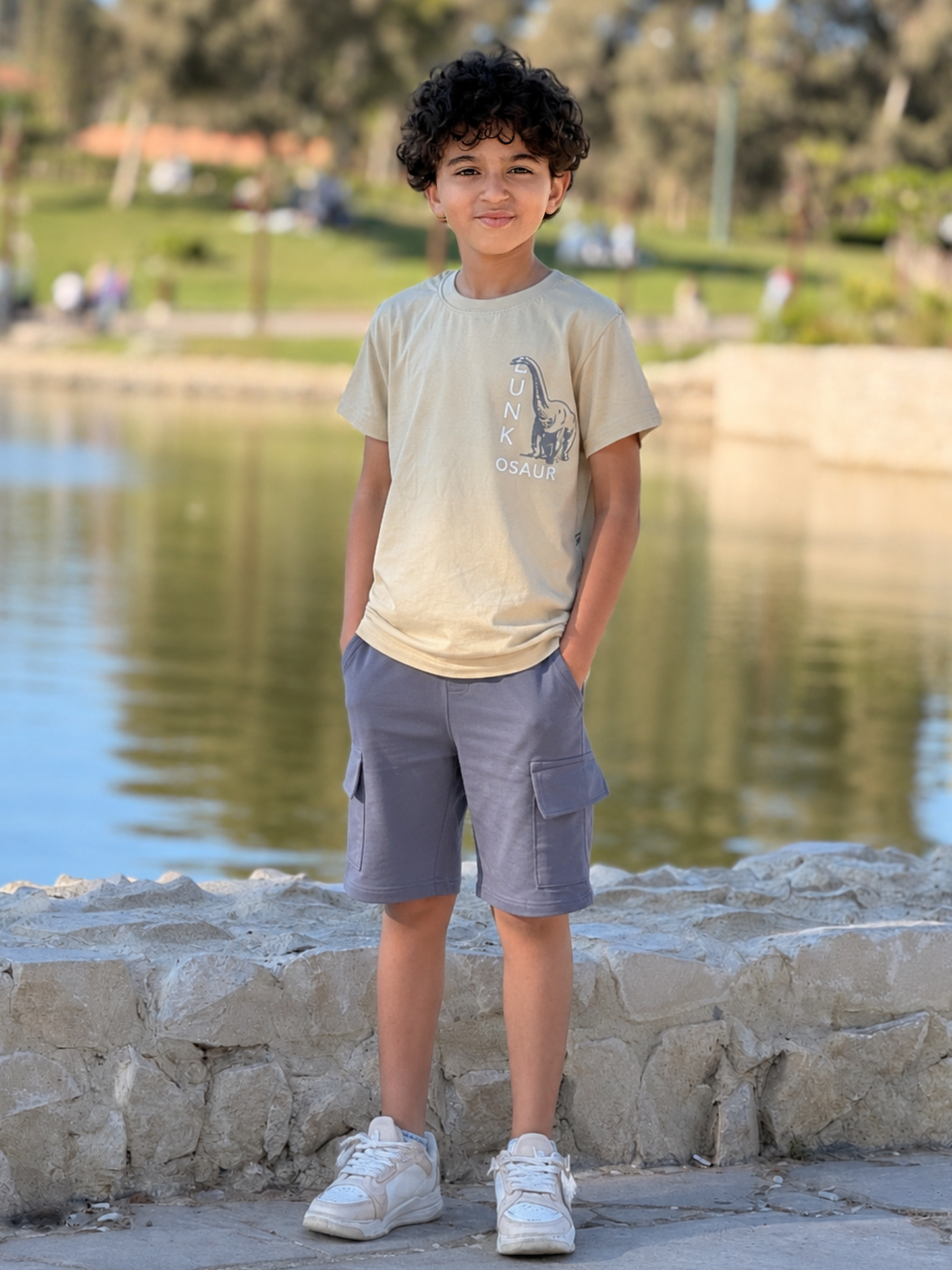 Boys’ Summer Set – Beige Dino – 10861