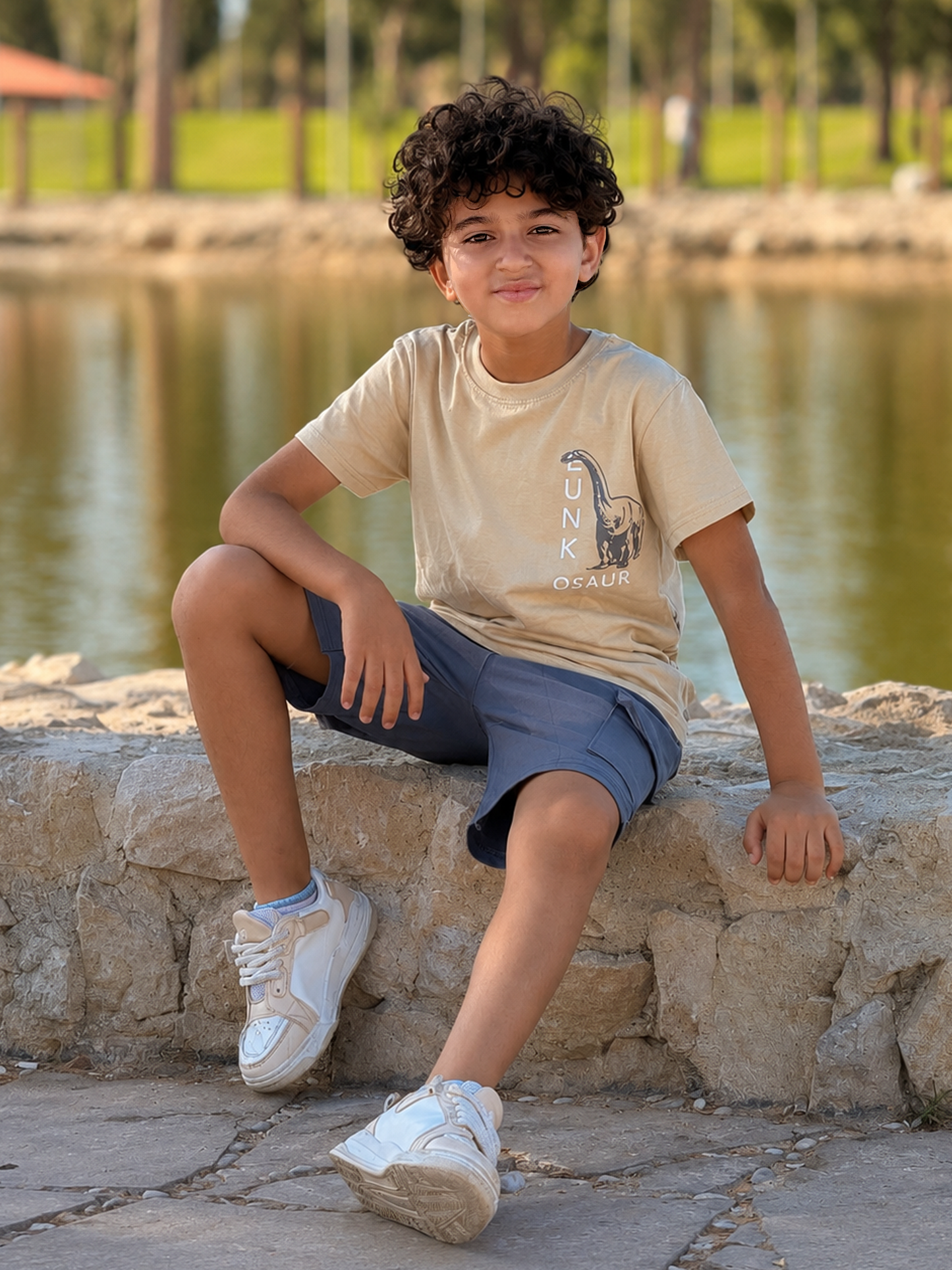 Boys’ Summer Set – Beige Dino – 10861