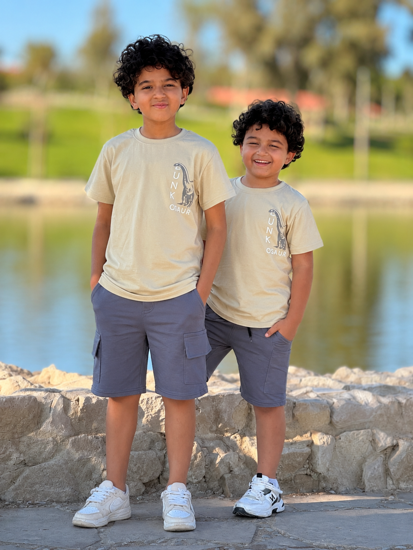 Boys’ Summer Set – Beige Dino – 10861
