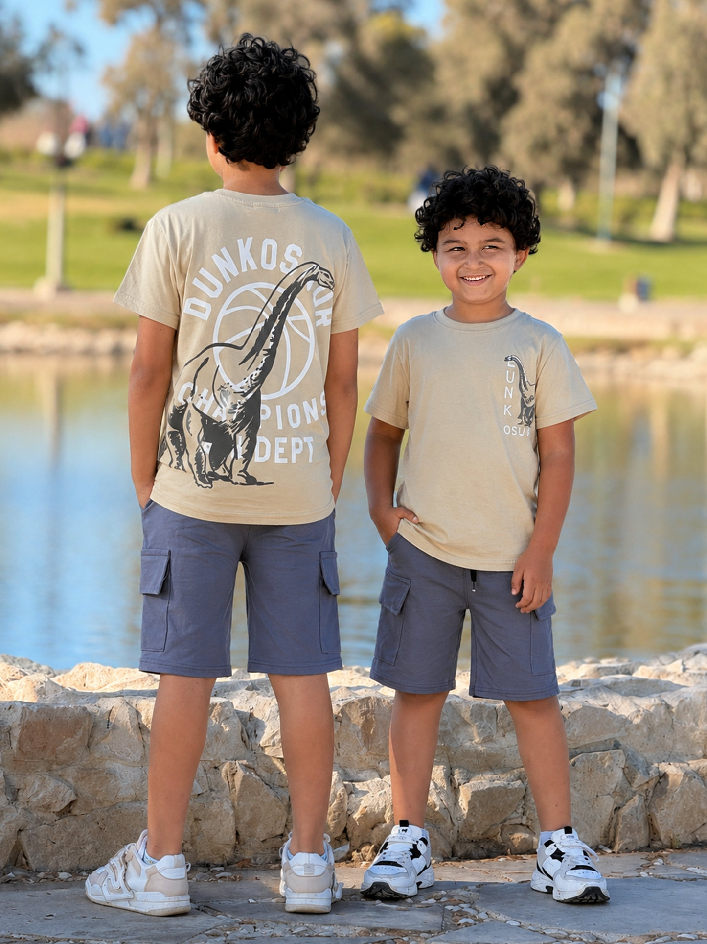 Boys’ Summer Set – Beige Dino – 10861