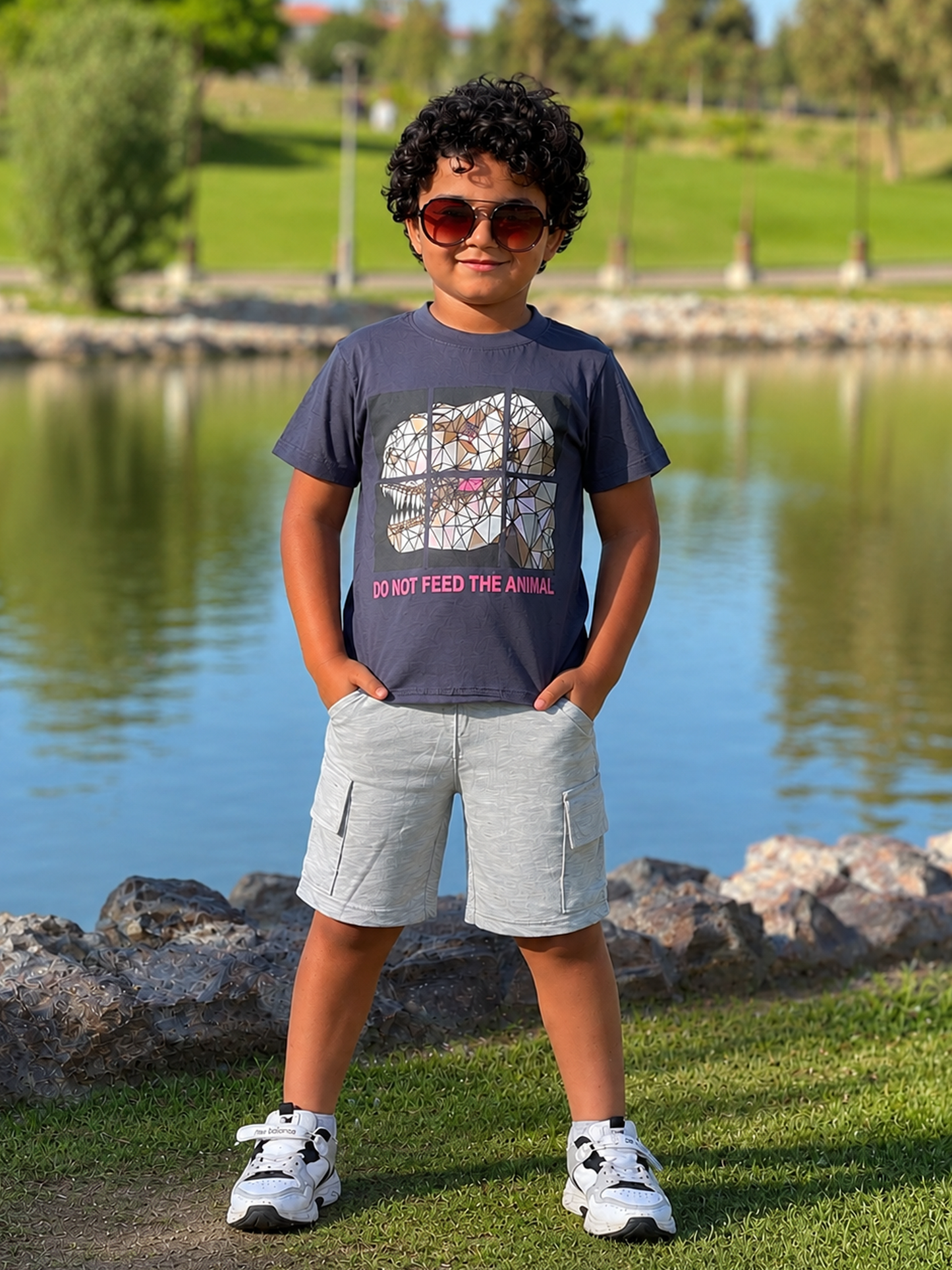 Boys’ Summer Set – Gray Dino – 10861