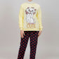 Women’s Polar Pajamas – Totally Cute Yellow Cat  – 10754