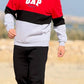 Men's Winter Hoodie Milton set - Red color block - 10847
