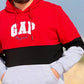 Men's Winter Hoodie Milton set - Red color block - 10847