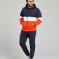 Men's Winter Hoodie Milton set - Orange Navy color block - 10847