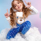 Kids' Pjs - White & blue bear - 10839