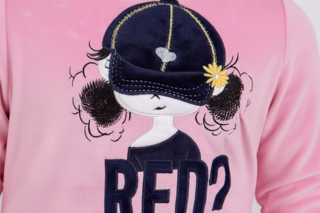 Girls' Soft Fleece Pjs - Pink - 10843