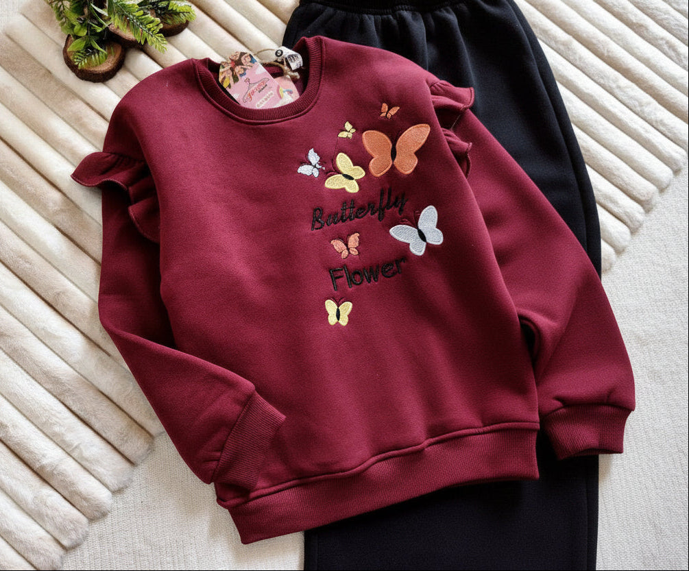Girls' Winter Set - Burgundy - 10841
