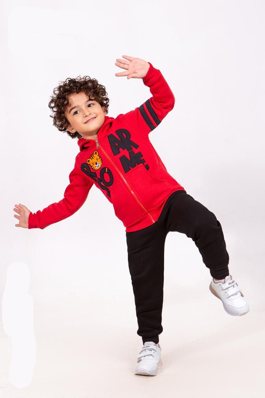 Boys' Winter Set - Zip-up Hoodie - Roar Tiger - 10842
