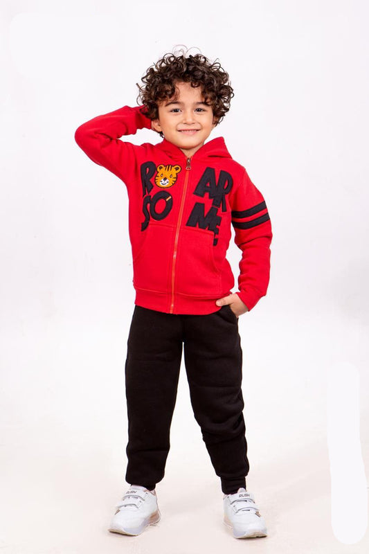 Boys' Winter Set - Zip-up Hoodie - Roar Tiger - 10842