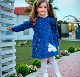 Girls’ long sleeves Dress – Unicorn – 10840