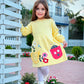 Girls’ long sleeves Dress – Yellow – 10840