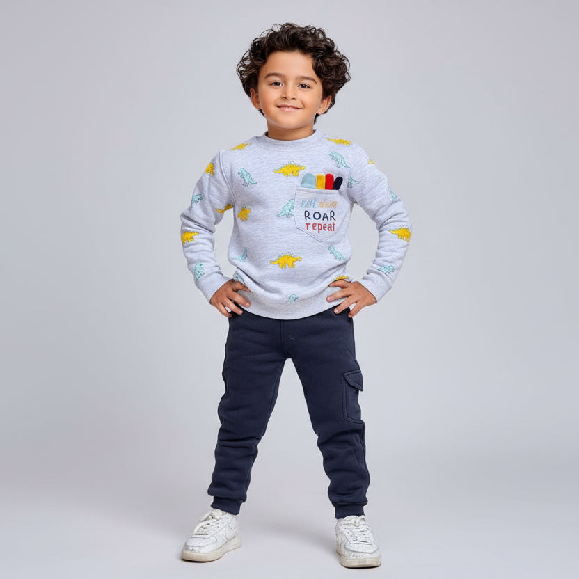 Boys' Winter Set - Dino - Cargo Pants - 10844