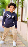 Boys' Winter Set - Navy - Cargo Pants - 10844
