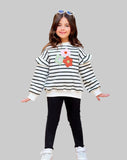 Girls' Winter Set - Striped - Ruffle - 10844