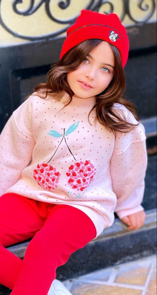 Girls' Winter Set - Red Cherry - 10844