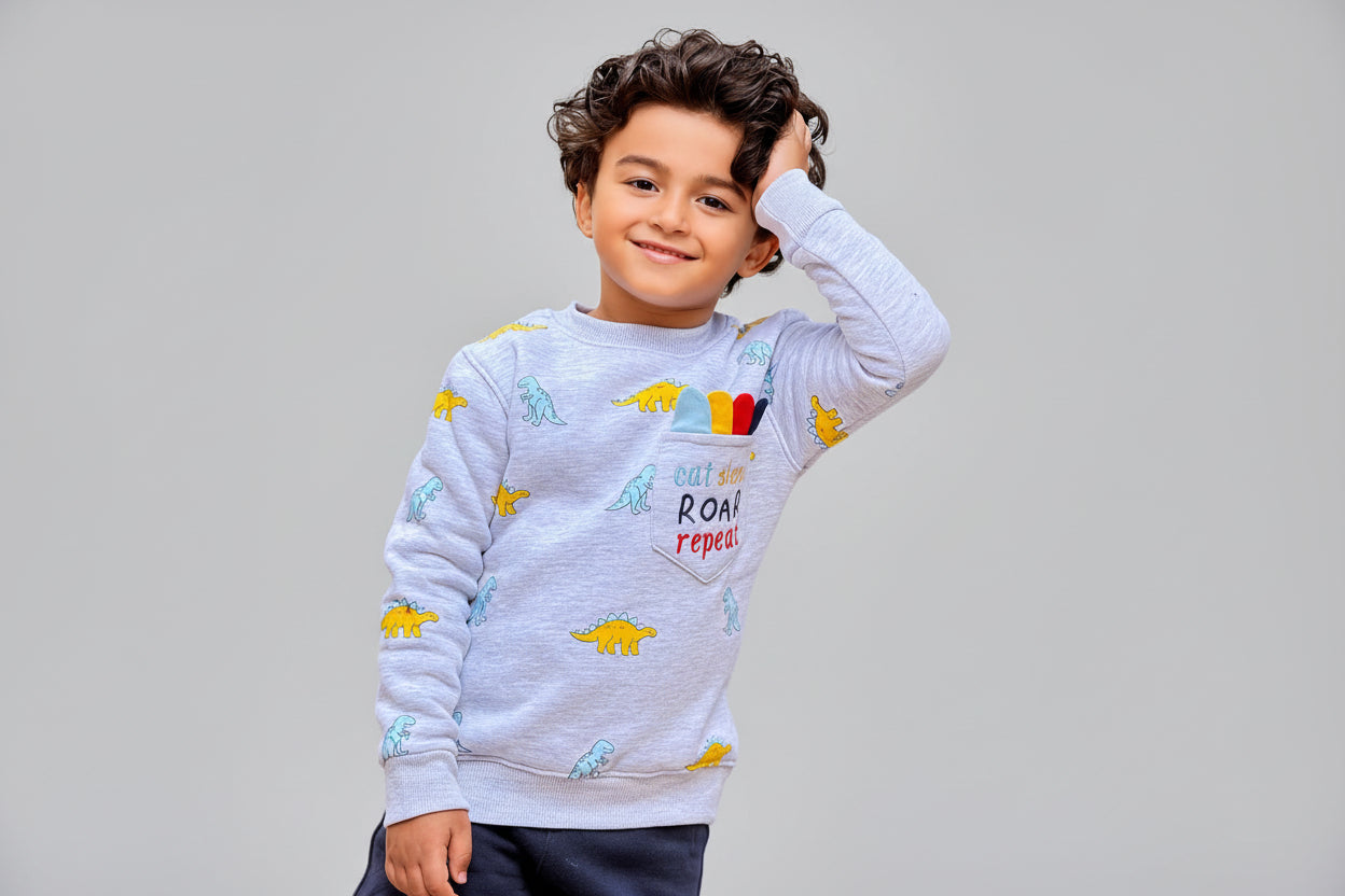 Boys' Winter Set - Dino - Cargo Pants - 10844