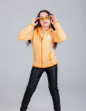Jacket - Sherpa Hoodie Sweatshirt - Yellow - 10719/29