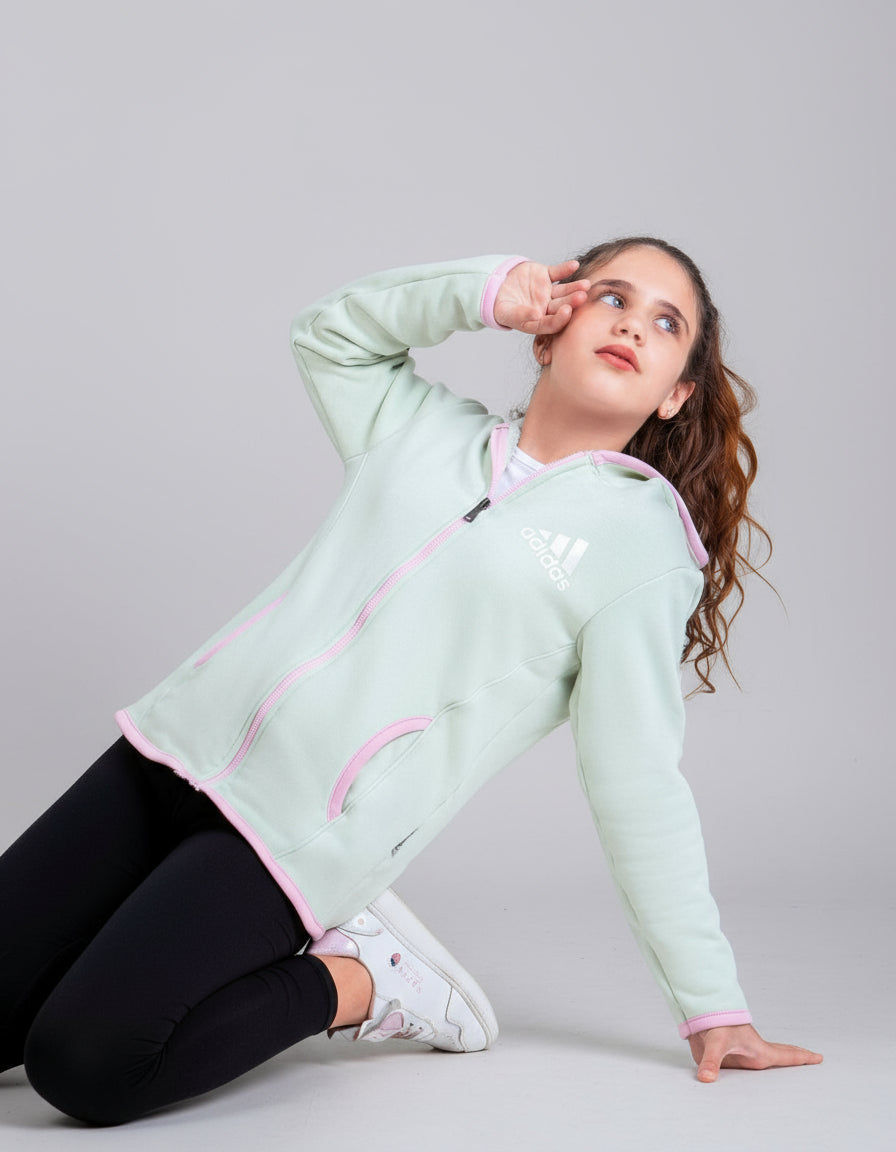 Jacket - Sherpa Hoodie Sweatshirt - Green - 10719/29