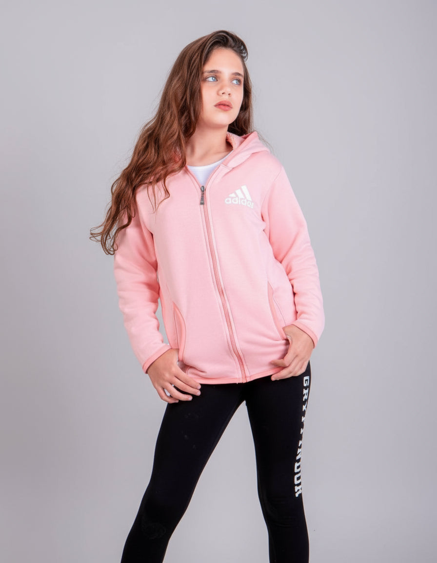 Jacket - Sherpa Hoodie Sweatshirt - Orange - 10719/29