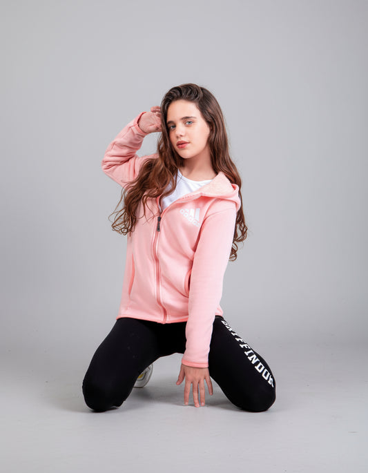 Jacket - Sherpa Hoodie Sweatshirt - Orange - 10719/29